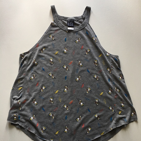 Modern Lux Tops - Modern Lux tank gray top with unicorns size XL